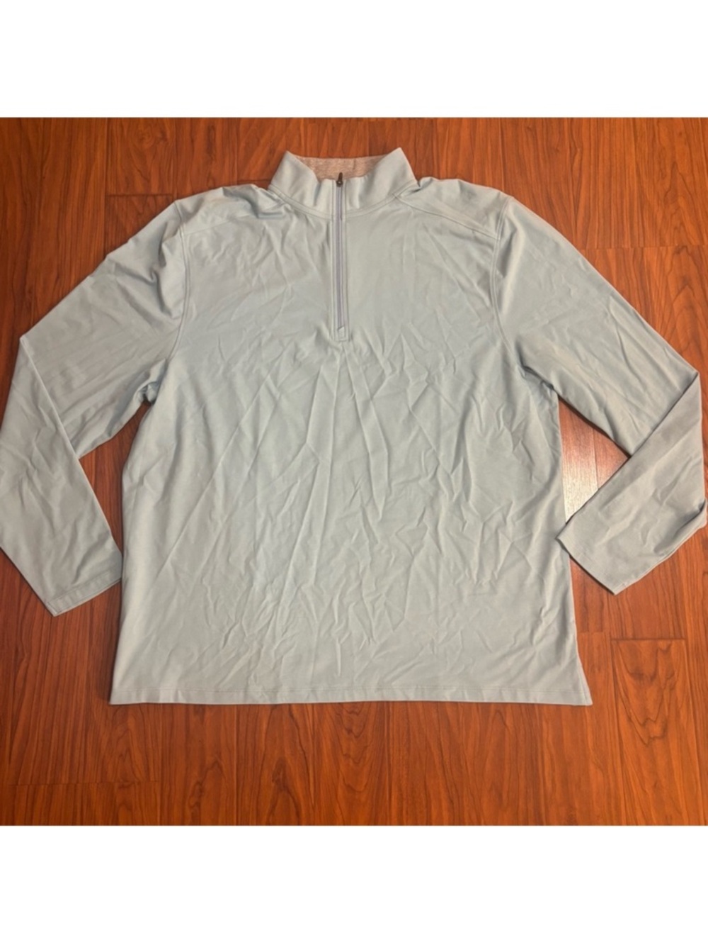 Coolibar Sonora Quarter Zip Light Blue Pullover UPF 50 Mens XL